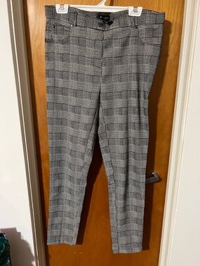 Classic Black & White Glen Plaid Trouser Pants